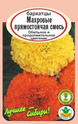 цв. одн. БАРХАТЦЫ МАХРОВАЯ СМЕСЬ ПРЯМОСТОЯЧИЕ / АГРО САД /  НОВИНКА !!!