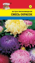 Астра   Пионовидная   СМЕСЬ ОКРАСОК