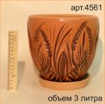 Кашпо бочка травы
