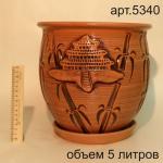 Кашпо деревня, пагода, кленовый лист
